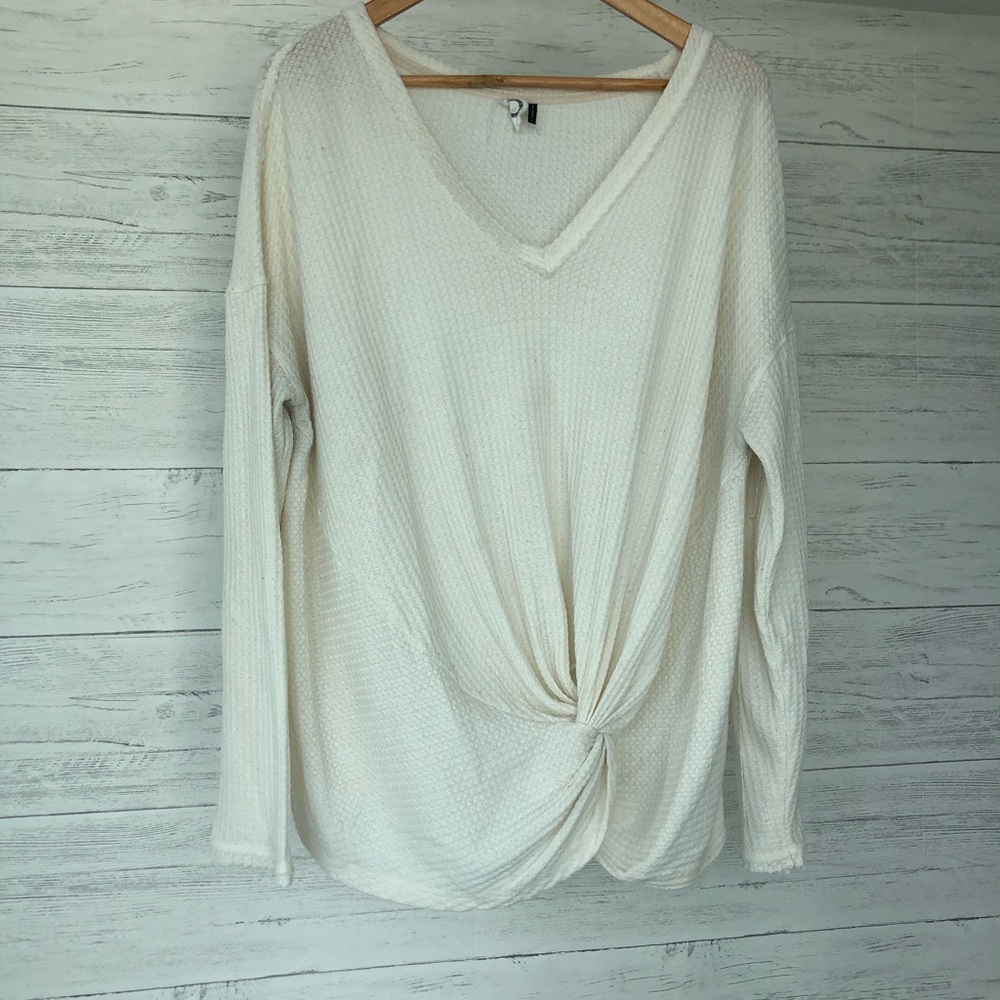 Anthropologie long sleeved waffle top